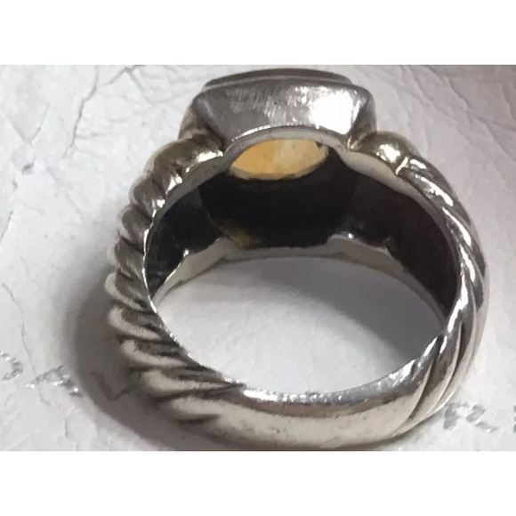 David Yurman 14k/Sterling Citrine Ring Size 5 1/4 - Picture 6 of 6